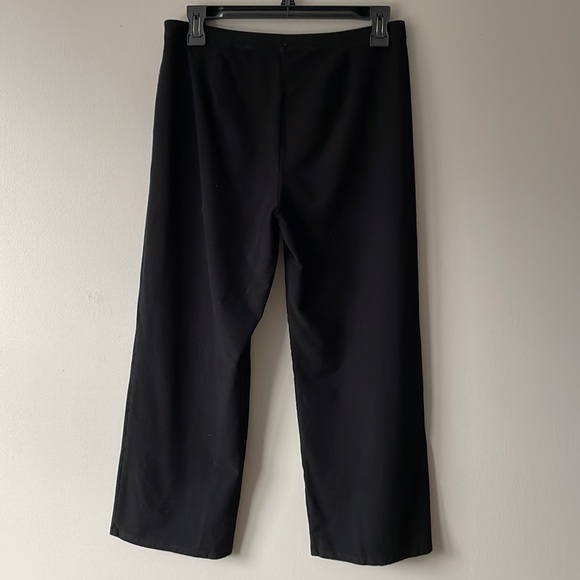 Eileen Fisher Cropped Wide Leg Viscose Blend Pants - Picture 3 of 12